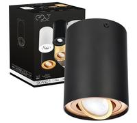 Spot de plafond plafonnier orientable en saillie SKAND 1 Noir GU10 IP20 ROND EDO