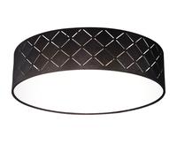 Spot de plafond rond décor noir poinçonnages or lampe de salon blanc Globo 15363B