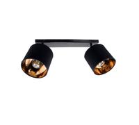 Spot de Plafond Souple Métal Tissu or Noir L: 70 CM Salon Plafonnier