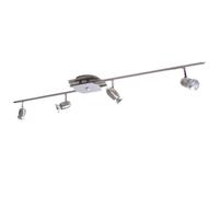 Spot de plafond spot bar lampe de salon plafonnier chambre plafonnier argent, spots mobiles, 4x GU10, L 110 cm