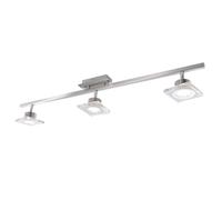 Spot de plafond spot strip plafonnier dimmable plafonnier LED salon, variateur 4 niveaux, spots mobiles, acier acrylique, 3x 5,5W 3x 350lm blanc chaud, LxH 80 x 15 cm