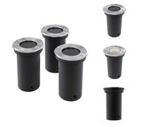 Spot de sol Lampe de sol Encastré rond set de 3 - éclairage extérieur