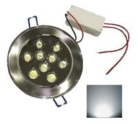 SPOT DESIGN ENCASTRABLE COOL WHITE BLANC FROID 9W + TRANSFORMATEUR 12V