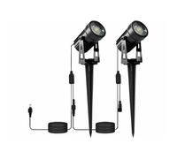 Luminea 2 spots d'extérieur 450 lm, 6 W à LED COB, set d'extension pour LS-55
