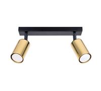 Sollux Lighting Winx plafonnier 2x10 W noir-doré SL.1383
