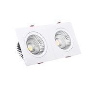 Ledkia Spot Downlight LED 20W Rectangulaire Madison Coupe 205x90 mm 3000K Blanc chaud