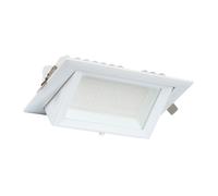 Spot Downlight LED 20W Rectangulaire Orientable 130 lm/W Coupe 210x125 mm