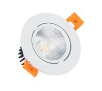 Spot Downlight Led 7w Rond Dimmable Cob Cri90 Coupe Ø 70 Mm