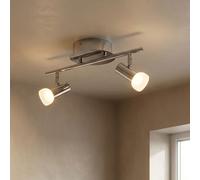 Plafonnier LED chrome salon spot éclairage spots en verre mobile Eglo 91663