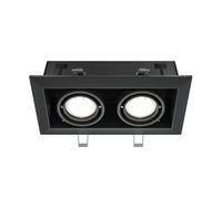 Spot encastrable au plafond plafonnier lampe de salon métal noir L 24,5 cm