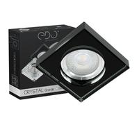 Spot encastrable - CRYSTAL GRANDE BLACK - GU10 - Verre épais - Noir - Design contemporain