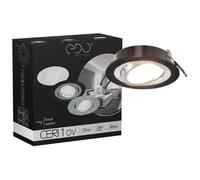 EDO Spot Encastrable Plafond Orientable CERI Spot Rond Noir 35W - Luminaire Encastré LED GU10, Spot Plafond Moderne Éclairage Intérieur pour Salon Cuisine Couloir Bureau sans Ampoule