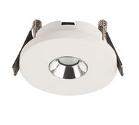 Spot encastrable en plâtre blanc lampe de cuisine encastrable plafonnier lampe encastrable, chrome, LED 4,2W 200Lm blanc chaud, DxH 9x6 cm