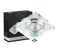 Spot encastrable en verre épais - CRYSTAL GRANDE SILVER - Argent - GU10 - IP20 - 550 Lm