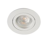 Spot Encastrable - KANLUX - KL-22437 - Aluminium Blanc - Réglable 30° - GU10/MR16