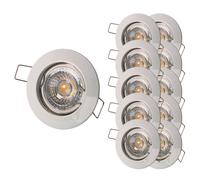 Spot encastrable LED GU10 230V 38° blanc - LAMPESECOENERGIE - kit de 10 - métal - 5W