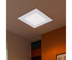 Spot encastrable LED plat Spot encastrable LED carré Spot encastrable au plafond Plafonnier LED blanc, aluminium, 12W 1160lm blanc froid, LxH 17x1,2 cm