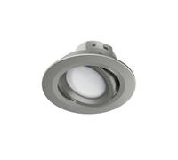 Spot encastrable LED WiFi, 5W, commande vocale/via appli, réglable, nickel