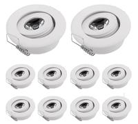 Spot encastrable, modèle mini, LED blanc chaud, corps blanc, blanc chaud 3000 K, 3 W