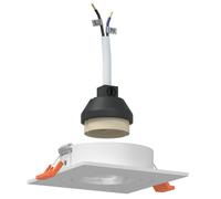 Spot encastrable moderne - vidaXL - Blanc - Aluminium - 9x9x2 cm - Pivot 30° - Lot de 12 - Installation facile