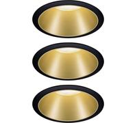 Spot encastrable Paulmann 93404 Cole Coin jeu de 3 LED 6 W noir, or