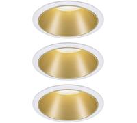 Spot encastrable Paulmann 93406 Cole Coin jeu de 3 LED 6.50 W blanc, or