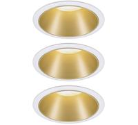Spot encastrable Paulmann 93406 Cole Coin jeu de 3 LED LED 6.50 W blanc, or