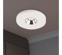 Spot encastrable en plâtre blanc, lampe de cuisine, plafonnier, lampe encastrable, chrome, LED 4,2W 200Lm blanc chaud, DxH 9x6 cm
