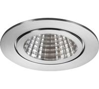Spot encastré à LED 230V 3000K inox - Downlight 1x6W LED non remplaçable 38375423
