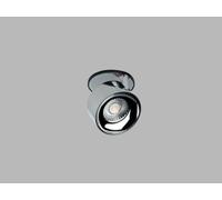 Spot encastré à LED orientable et inclinable KLIP, Variante : 11 W, socle noir, réflecteur chromé