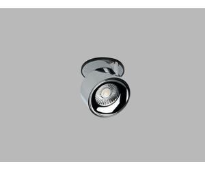 Spot encastré à LED orientable et inclinable KLIP, Variante : 11 W, socle noir, réflecteur chromé