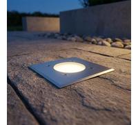 Lampe encastrable au sol en acier inoxydable verre jardin gradateur télécommande dans un ensemble comprenant des ampoules LED RGB