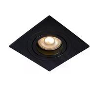 Spot encastré carré noir orientable GU10 50W Lucide