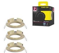 Spot encastré Choose Kit de base fixe IP44 rond 78mm max. 3x10W 230V gradable Laiton brossé Laiton brossé G