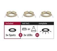 Spot encastré Choose Kit de base fixe IP44 rond 78mm max. 3x10W 230V gradable Laiton brossé Laiton brossé G
