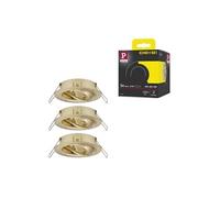 Spot encastré Choose Kit de base orientable rond 84 mm 50° max. 3x10W 230V gradable Laiton brossé