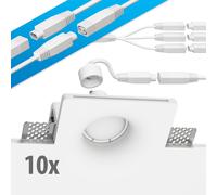 Spot encastré en plâtre GIDS DIY avec ampoule GU10 450lm blanc chaud 10 [EEK: F]