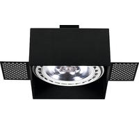 Spot Encastré Lampe De Plafond Salle À Manger Noir Carré 11,6cm
