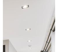 Spot Encastré Lampe De Salle De Bain LED IP44 Plafonnier Argenté Carré
