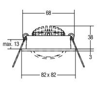 Spot encastré LED 230V, 38G, 3000K - Plafond/spot 1x5W 39385183