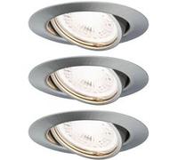 Spot encastré LED 3-Step-Dim Base Kit de base orientable rond 90mm 20° GU10 3x5W 3x350lm 230V gradable 3000K Acier brossé Acier brossé G