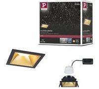 Paulmann 93131 Spots encastrés LED 3-Step-Dim Cole IP44 carré 88x88 mm Coin 6W 470lm 230 V 2700 K Noir, Doré mat