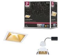 Spot encastré LED 3-Step-Dim Cole Coin Kit de 1 IP44 carré 88x88mm Coin 6W 470lm 230V gradable 2700K Blanc#Doré mat Blanc#Doré mat G