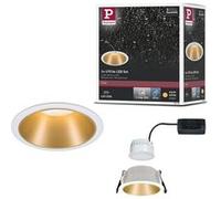 Spot encastré LED 3-Step-Dim Cole Coin Kit de 1 IP44 rond 88mm Coin 6W 470lm 230V gradable 2700K Blanc#Doré mat Blanc#Doré mat G