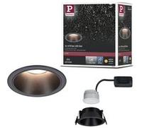 Spot encastré LED 3-Step-Dim Cole Coin Kit de 1 IP44 rond 88mm Coin 6W 470lm 230V gradable 2700K Noir Noir G