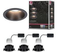 Paulmann 94869 Cole Coin Spot encastrable LED 6 W noir