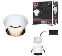Paulmann Plafonnier Gil 93376 – LED 1x6W 2700K 3-Step-Dim Blanc dépoli / Noir mat