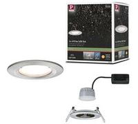 Spot encastré LED 3-Step-Dim Nova Coin fixe IP44 rond 78mm Coin 6W 470lm 230V gradable 2700K Acier brossé Acier brossé G
