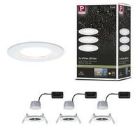 Spot encastré LED 3-Step-Dim Nova Coin Kit de base fixe IP44 rond 78mm Coin 3x6W 3x470lm 230V gradable 2700K Blanc dépoli Blanc dépoli G