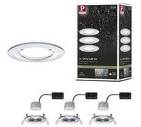 Spot encastré LED 3-Step-Dim Nova Coin Kit de base fixe IP44 rond 78mm Coin 3x6W 3x470lm 230V gradable 2700K Chrome Chrome G
